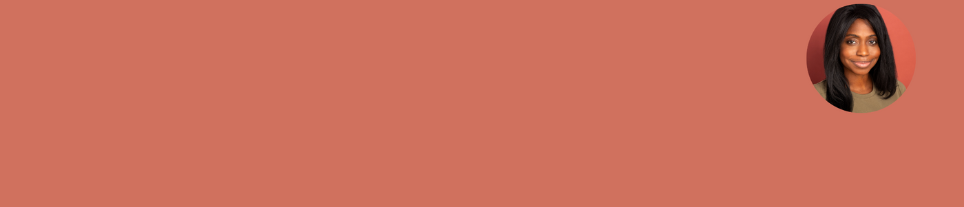 Woman with a red circle around her on a brown background